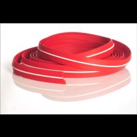 Keder, farbiges Zierband für Leisten, 16mm, rot-weiss, 1m