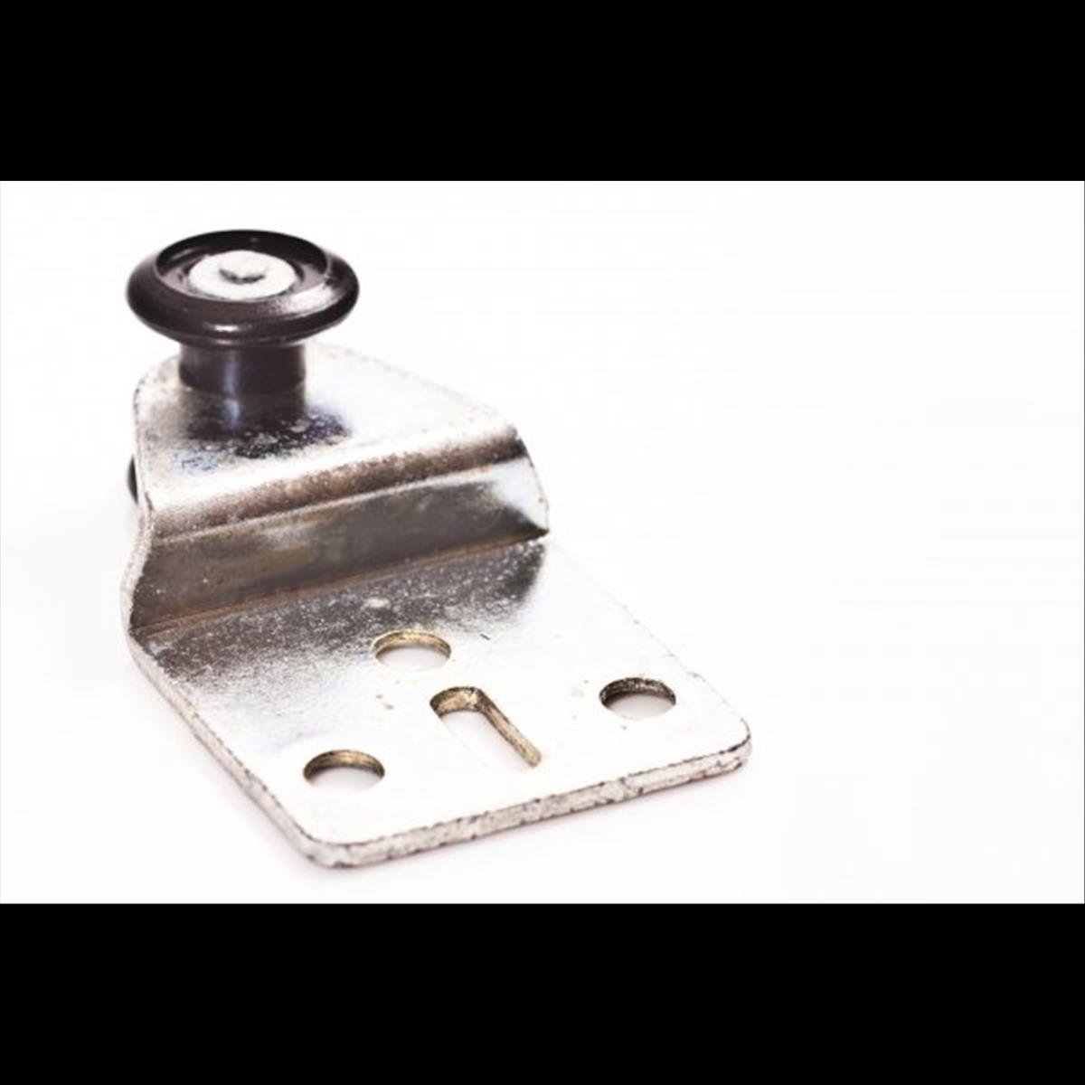 Schiebetürgleiter, Metall, verzinkt, Laufrollen schwarzer Kunststoff