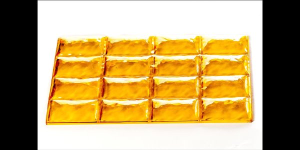 Butzenscheibe, gelb, 4x4-Raster, ca. 34 x 28 cm