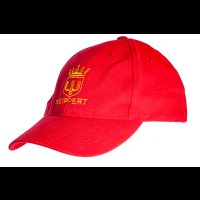 Baseball-Cap, rot, bestickt mit "Weippert" und Krone